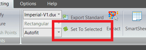 Tips Duct Extraction Alignment Set to Selected