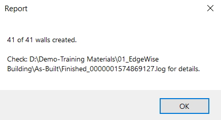 Revit Importer - Report