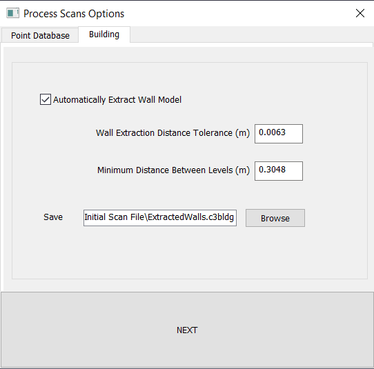 Process Scans Options