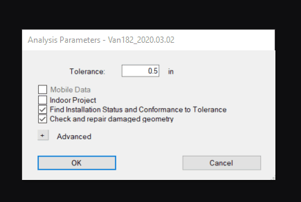 Perform a Verity Analysis - Analyze Settings