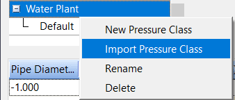 Import Pressure Class
