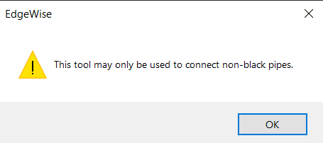 This tool may only be used to connect non-black pipes.