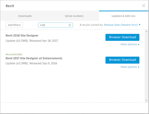 Plugin list in Autodesk ID account