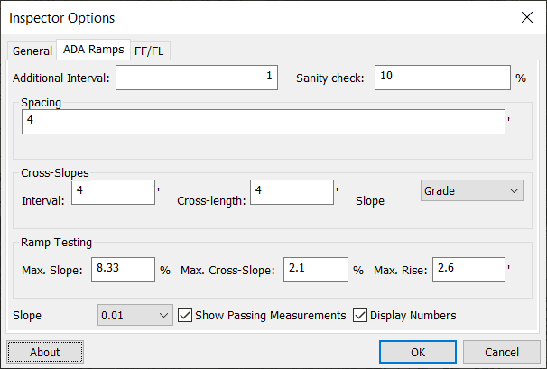Inspector Options ADA