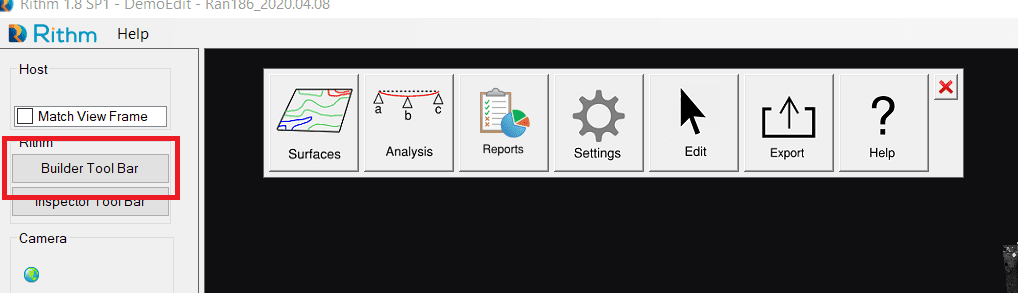 Builder Tool Bar button