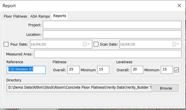 FF / FLレポートオプション