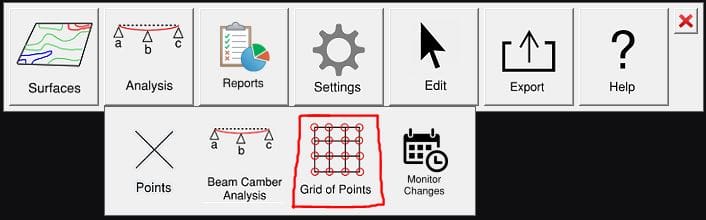 Grid of points button