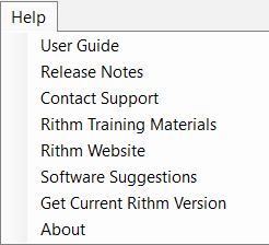 Help Menu