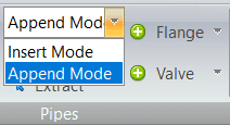 Connection modes drop down menu - append mode