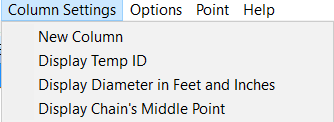 Chain Info - Column Settings