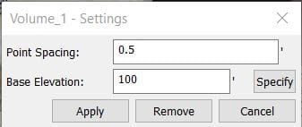 Volume Tool Settings