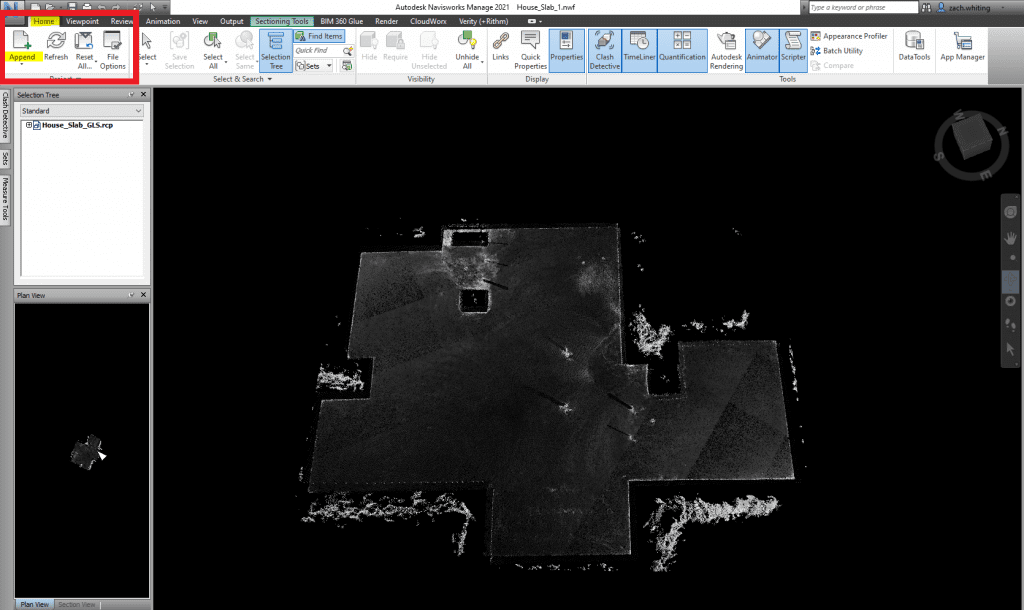 Navisworks アペンド コンター マップ DXF