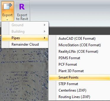 Smart Points export option for Piping